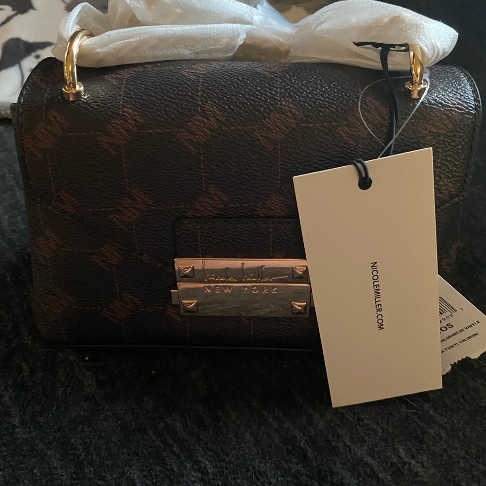 Nicole Miller Black and Brown Women's Bag